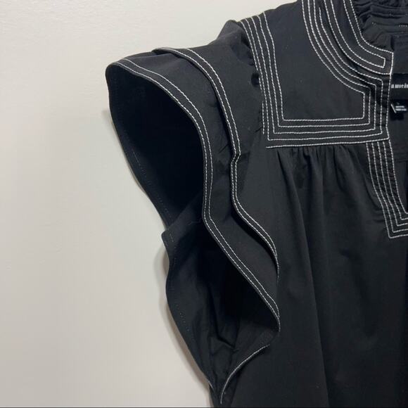 SABINA MUSÁYEV Black Ruffle Swing Dress Size M - Picture 10 of 12